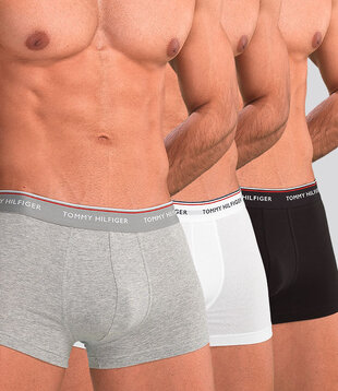 Tommy Hilfiger Premium Essentials Low Rise Boxershort 3-Pack 841 Wit/Zwart/Grijs