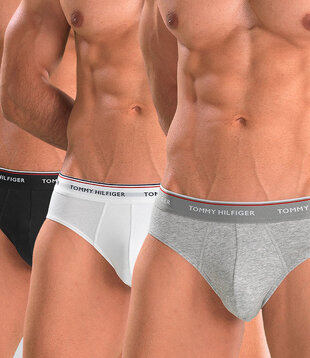 Tommy Hilfiger Premium Essentials Slip 3-Pack 766 Wit/Zwart/Grijs