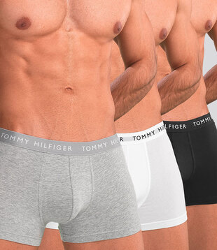Tommy Hilfiger Recycled Cotton Boxershort 3-Pack 203 Wit/Zwart/Grijs