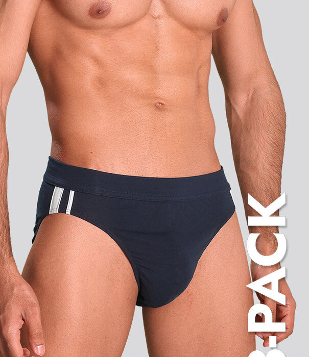 Schiesser 95/5 Organic Cotton Rio Slip 3-Pack 815 Navy
