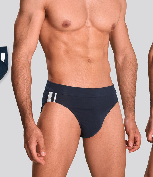 Schiesser 95/5 Organic Cotton Rio Slip 3-Pack 815 Navy
