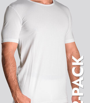 Schiesser 95/5 Organic Cotton T-Shirt 2-Pack 997 Wit
