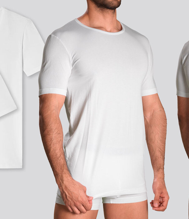Schiesser 95/5 Organic Cotton T-Shirt 2-Pack 997 Wit