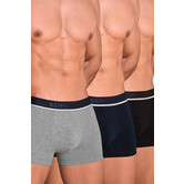 Schiesser 95/5 Organic Cotton Boxershort 3-Pack 986 Zwart/Grijs/Blauw