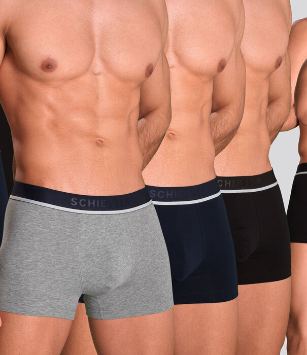 Schiesser 95/5 Organic Cotton Boxershort 3-Pack 986 Black/Grey/Blue