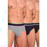 Schiesser 95/5 Organic Cotton Rio Slip 3-Pack 985 Schwarz/Grau/Blau