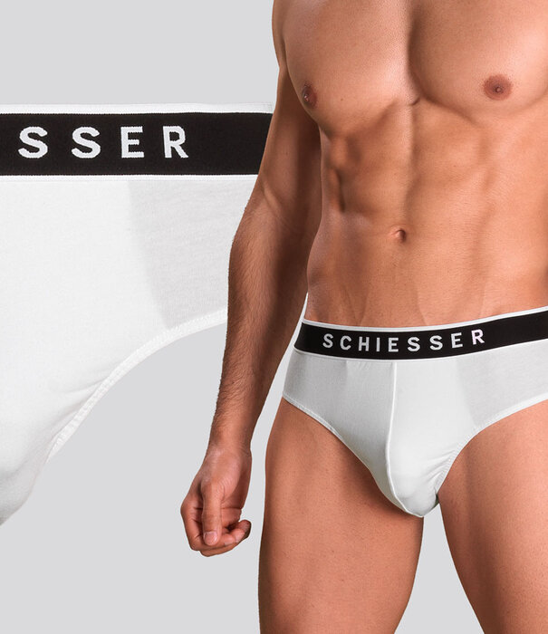 Schiesser 95/5 Organic Cotton Rio Slip 3-Pack 984 White