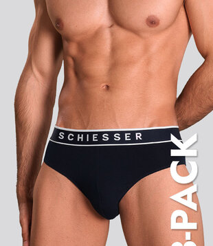 Schiesser 95/5 Organic Cotton Rio Slip 3-Pack 984 Marine