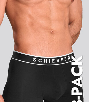 Schiesser 95/5 Organic Cotton Boxershort 3-Pack 983 Zwart