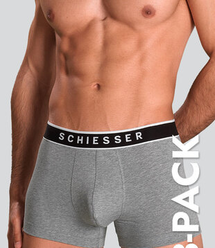 Schiesser 95/5 Organic Cotton Boxershort 3-Pack 983 Grijs