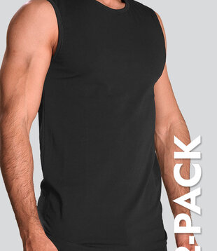 Schiesser 95/5 Organic Cotton Tanktop 2-Pack 980 Black