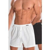 Schiesser Jersey Tricot Boxershort 2-Pack 002 Wit/Zwart