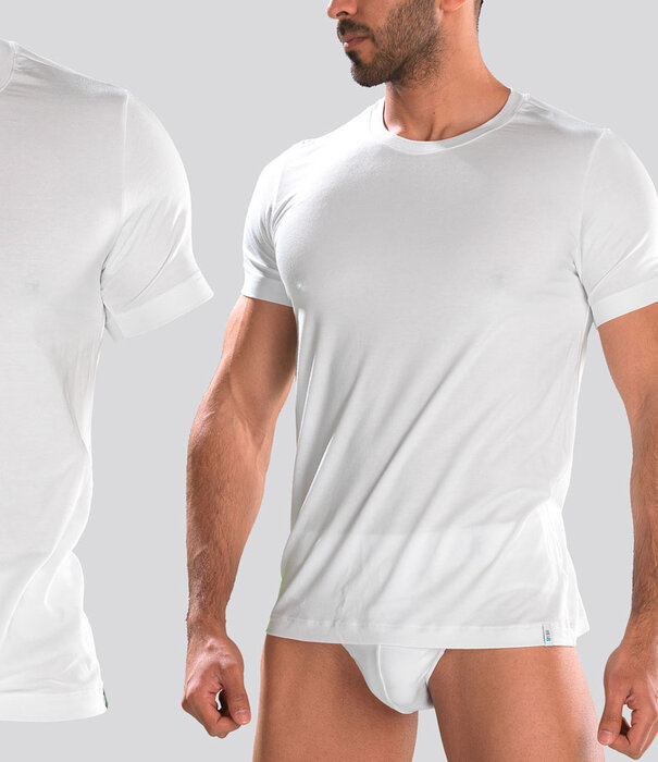 Schiesser Long Life Soft Round Neck T-Shirt 233 Weiß