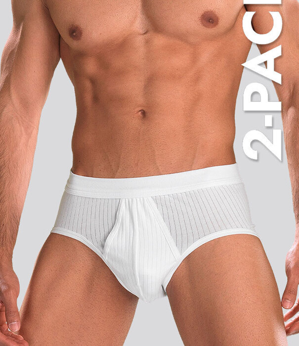 Schiesser Authentic Sport Slip 2-Pack 000 Wit