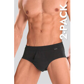 Schiesser Authentic Sport Slip 2-Pack 000 Zwart