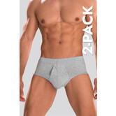 Schiesser Authentic Sport Slip 2-Pack 000 Grau