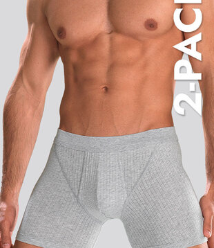 Schiesser Authentic Boxershort 2-Pack 399 Grijs