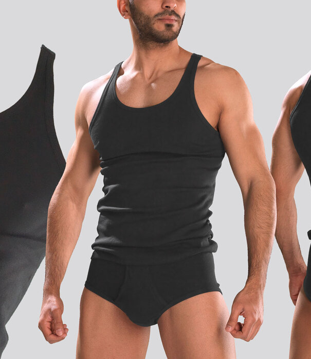 Schiesser Original Feinripp Tank Top 120 Black