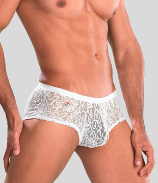 Joe Snyder Bulge Boxer Lace 03 Transparant Wit (005)
