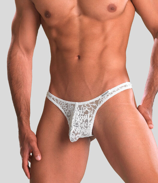 Joe Snyder Maxibulge Thong Lace 06 Transparant Wit (005)