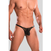 Joe Snyder Maxibulge Thong Lace 06 Transparant Zwart (055)