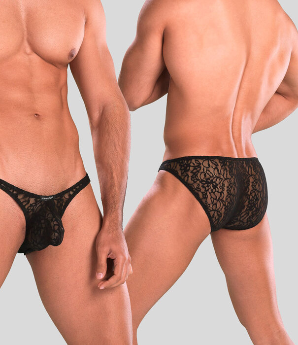Joe Snyder Bulge Full Bikini Lace 04 Transparant Zwart (055)