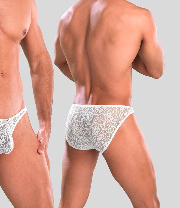 Joe Snyder Bulge Full Bikini Lace 04 Transparant Wit (005)