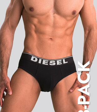 Diesel Andre Slip 3-Pack JKKB Zwart