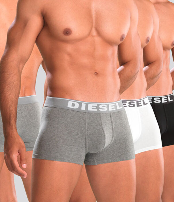 Diesel Damien Boxershort 3-Pack JKKB Weiß/Schwarz/Grau