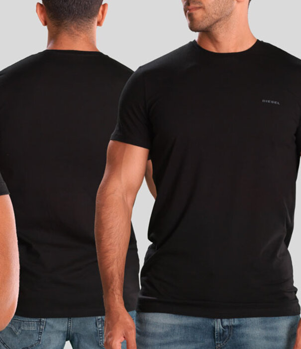 Diesel Jake Round Neck T-Shirt 3-Pack AALW Schwarz