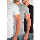 Diesel Jake Round Neck T-Shirt 3-Pack AALW Wit/Zwart/Grijs