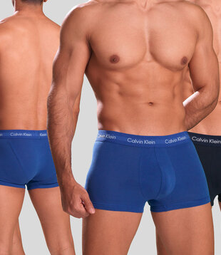 Calvin Klein Low Rise Boxershort 3-Pack U2664G Blauw/Zwart