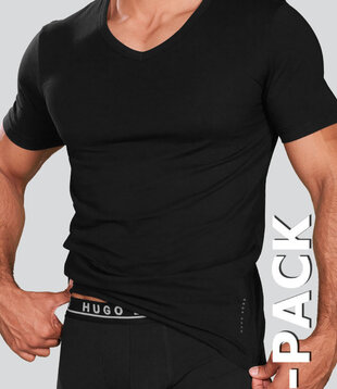Boss VN Cotton Stretch T-Shirt 2-Pack 408 Zwart