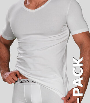 Boss VN Cotton Stretch T-Shirt 2-Pack 408 Wit