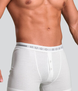 Boss Original Pure Cotton Fine Rib Boxershort 695 Wit