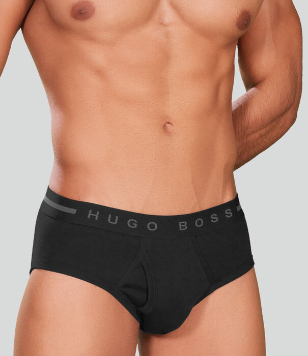 Boss Original Pure Cotton Fine Rib Slip 703 Zwart
