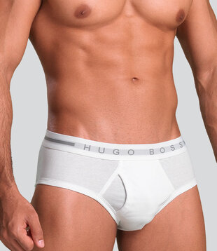 Boss Original Pure Cotton Fine Rib Slip 703 Wit