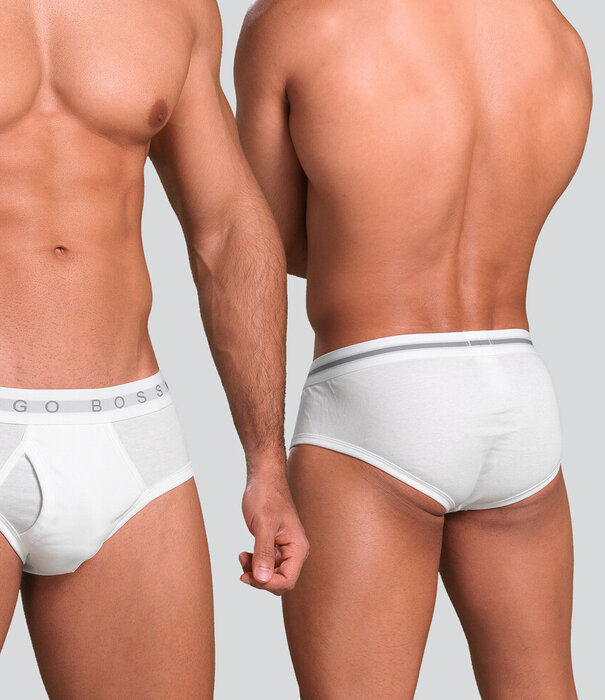 Boss Original Pure Cotton Fine Rib Slip 703 Wit
