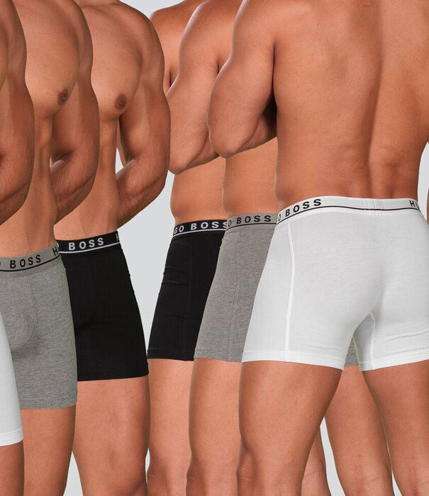 Boss Boxer Brief 3-Pack 404 Wit/Zwart/Grijs