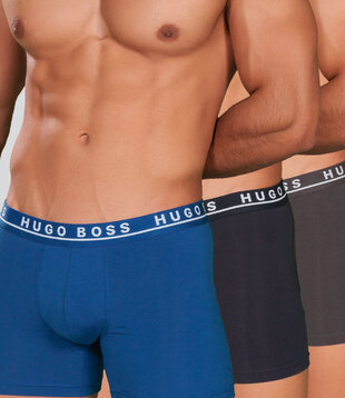 Boss Boxer Brief 3-Pack 404 Grijs/Blauw