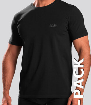Boss RN Cotton Stretch T-Shirt 2-Pack 405 Zwart