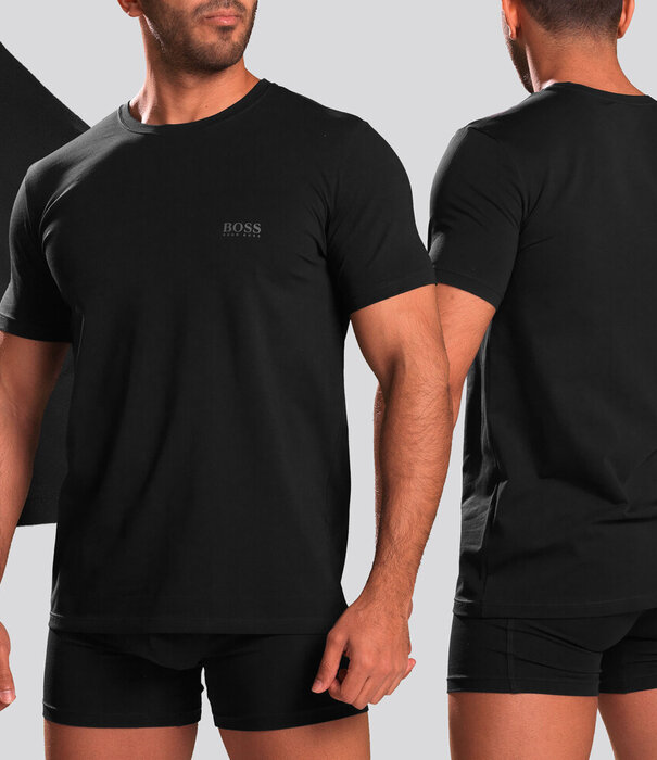 Boss RN Cotton Stretch T-Shirt 2-Pack 405 Schwarz