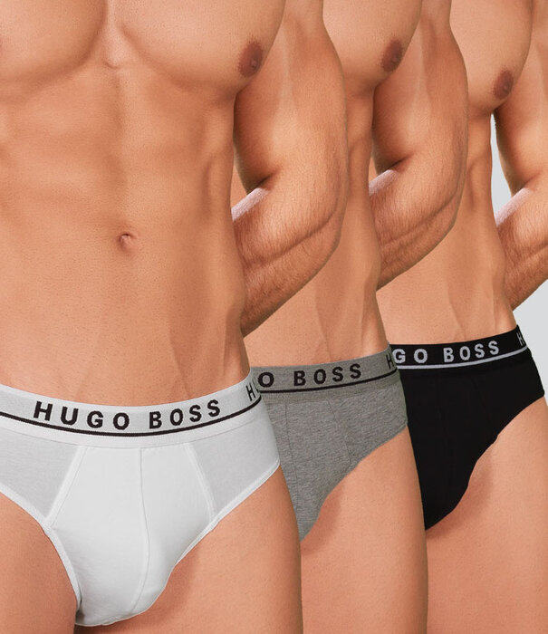 Boss Slip 3-Pack 402 Wit/Zwart/Grijs