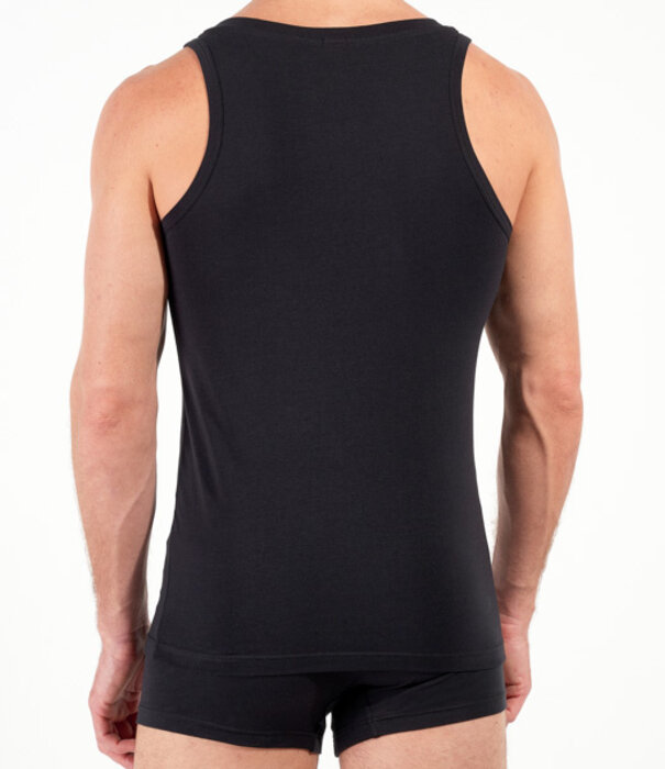 HOM tanktop Supreme Cotton zwart