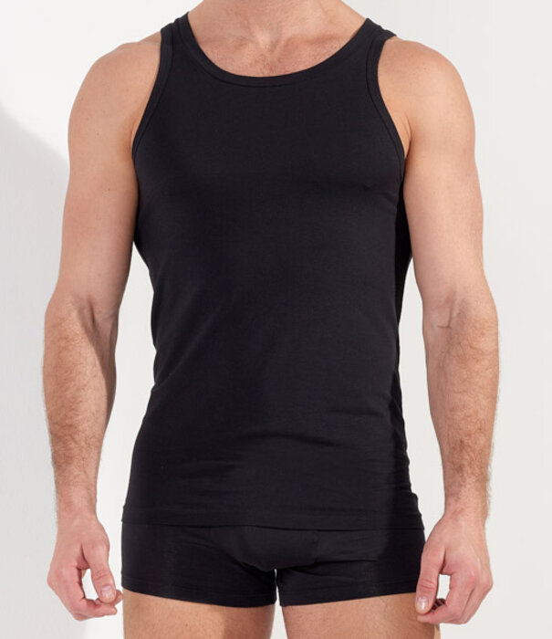 HOM tanktop Supreme Cotton zwart