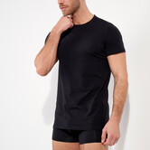 HOM tee-shirt crew neck Supreme Cotton zwart