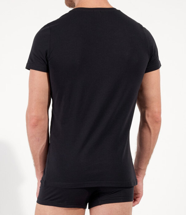 HOM tee-shirt crew neck Supreme Cotton zwart