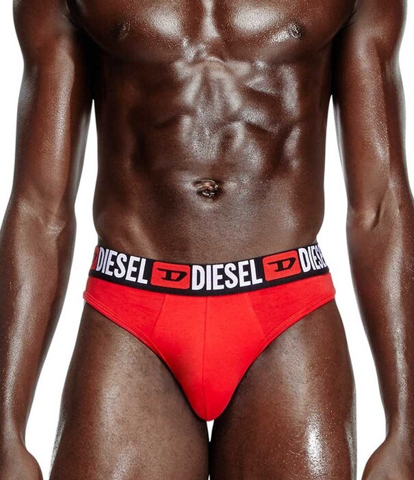 Diesel Rick D-core herenstring zwart/ grijs/ rood