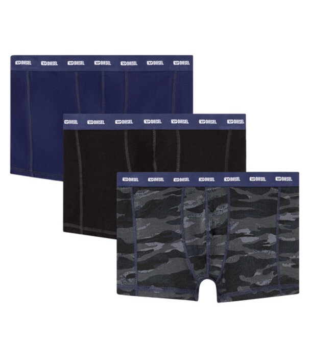 Diesel Damien Utlt Boxershorts 3-pack zwart/ blauw