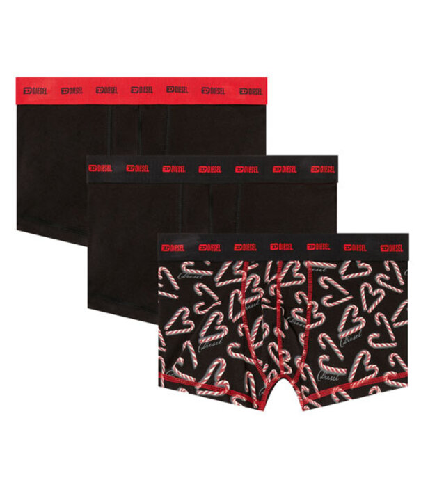 Diesel Damien Gift Utlt Boxershorts 3-pack zwart/ rood